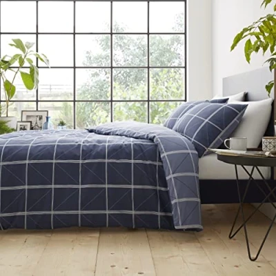 Afbeelding van Geometric Grid Set dekbedovertrek 160 x 200 + 50 80 cm