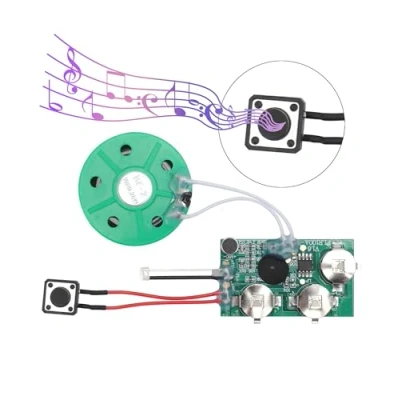Afbeelding van Garsent Opneembare spraakmodule, 4 minuten DIY wenskaartmodule Muziek Geluid Talk Chip Muzikale audio Radiorecorder voor wenskaart. (Single Game)