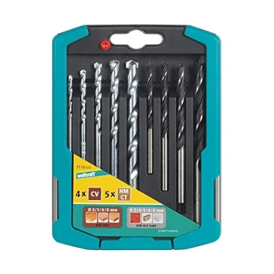 Afbeelding van Wolfcraft Boorset &quot;Steen &amp; hout&quot; 9 delig 1 set 7116000