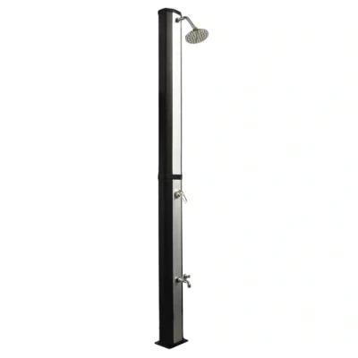 Afbeelding van VIESTA VSS35FS Zonnedouche Zwart en Zilver Met UV bestendig Waterreservoir van 35 liter Voet Wasmachine Instelbare Regendouchekop