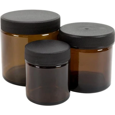 Afbeelding van Blockland Zalfpot Glas Bruin Gedopt 30ml, 72 stuks