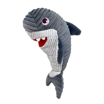 Afbeelding van Kong Cuteseas Rufflez Hondenknuffel Haai met Piep Geluiden voor Interactief Speelplezier Geschikt Honden van Alle Formaten 33x10x20.5 cm