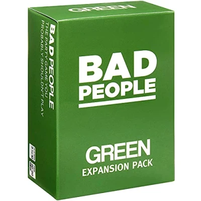 Afbeelding van BAD PEOPLE Party Game Green Expansion 100 New Question Cards for The Hilarious Adult Card Fun Parties &amp; Board Games Night with Your Group Find Out What Friends Really Think of You