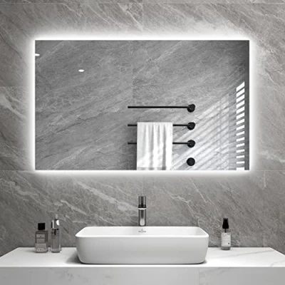 Afbeelding van Infraroodverwarming, 580 W, met ledverlichting, infrarood spiegel, verwarming, wandverwarming, elektrische radiator, verwarmingspaneel, wandmontage, energiebesparend