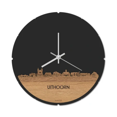 Afbeelding van Skyline Klok Rond Uithoorn Eiken
