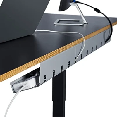 Afbeelding van Kabelgoot bureau voor losse montage op het bord, incl. 10 x kabelbinders en kabelclips, organizer kantoor, deur, deur gedachte kabelhuis