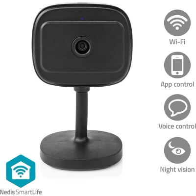 Afbeelding van Beveiligingscamera wifi Nedis SmartLife (HD, 10 meter nachtzicht, USB, Bewegingsdetectie, Binnen)