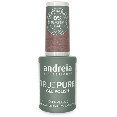 Afbeelding van Andreia Professional Gellak True Pure Taupe met Gouden Glans T42 HEMA vrij Vegan 10,5ml