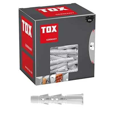 Afbeelding van TOX Multifunctionele pluggen met omslagbare kraag Tetrafix 12 x 70 mm, voor bijna alle bouwmaterialen, 25 stuks, 021100151
