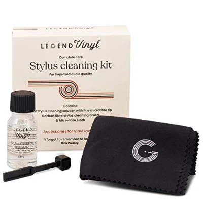 Afbeelding van Stylus Cleaner Kit Koolstofvezelreinigingsborstel Reinigingsvloeistof met microvezelborstel Grote microvezeldoek voor recordreiniging