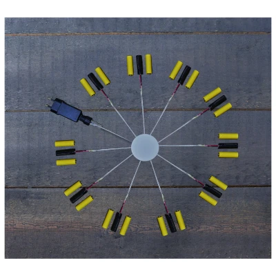 Afbeelding van Anna&#039;s Collection Trafo 3xaaa 10x Verlichting Zwart per stuk 4m Aanloopsnoer