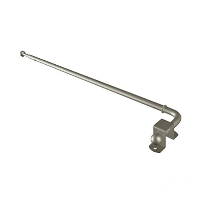 Afbeelding van Flairdeco Zwenkstang zwenkarm gordijnroede, metaal, chroom mat, uittrekbaar 60 100 cm