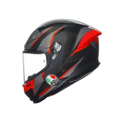 Afbeelding van AGV K 6 S Slashcut Helm, zwart grijs rood, afmeting XL voor man