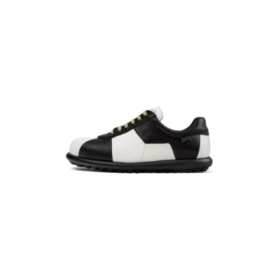 Afbeelding van Camper Pelotas Ariel Hella Twins Sneakers laag, Heren, Maat: 43, Schwarz weiß Leer