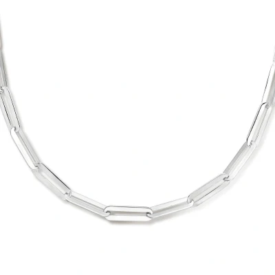 Afbeelding van zilver gerhodineerd collier paperclip plat 5,0 mm 42 + 4 cm 1336244 horloge 46