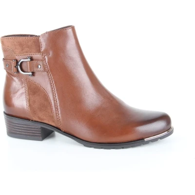 Afbeelding van Caprice Korte laarzen Cognac comb, Dames, Maat: 40, comb Leer en textiel