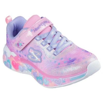 Afbeelding van Skechers Sneakers ETERNAL HEART LIGHTS , blink, klittenbandschoen met hart applicatie, maat sjabloon om te downloaden