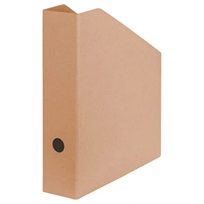 Afbeelding van Origineel Falken Vegan Staande collector Pure Nature. Made in Germany. Tijdschriftenmap bruin voor DIN A4/C4 7,5 cm breed geklonken, ringbandmap Blauwe Engel