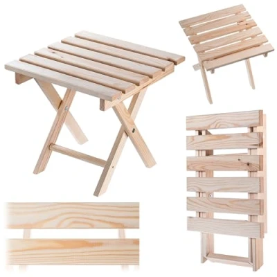 Afbeelding van KADAX Klaptafel van hout, kleine tuintafel, inklapbare bijzettafel voor balkon en tuin, koffietafel, klein, balkontafel, inklapbaar