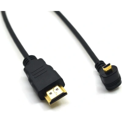 Afbeelding van Micro HDMI kabel 90 haaks naar boven versie 1.4 (4K 30Hz) 0,30 meter