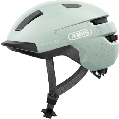 Afbeelding van ABUS PURL Y ACE fietshelm met LED lampje geschikt voor e bikes en S pedelecs trendy NTA veiligheidshelm volwassenen tieners groen (Mint Green), maat L