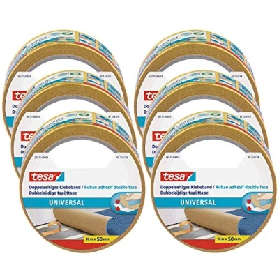 Afbeelding van tesa UNIVERSAL 56171 Dubbelzijdige tape (l x b) 10 m 50 mm 6 stuk(s)