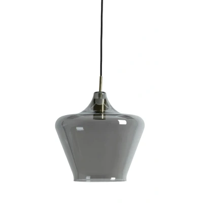 Afbeelding van Light &amp; Living Solly hanglamp Ø30x30 cm antiek brons/smoke Glas