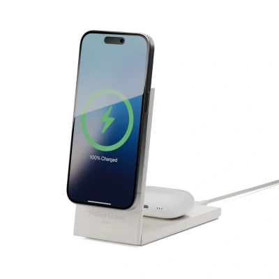 Afbeelding van Native Union Rise 2 in 1 Qi2 Wireless Charger Sandstone