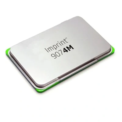 Afbeelding van Trodat 9074M Imprint stempelkussen met groene inkt op waterbasis, voor handstempel, grote formaten, afmetingen 160 x 90 mm, frame van metaal en kunststof