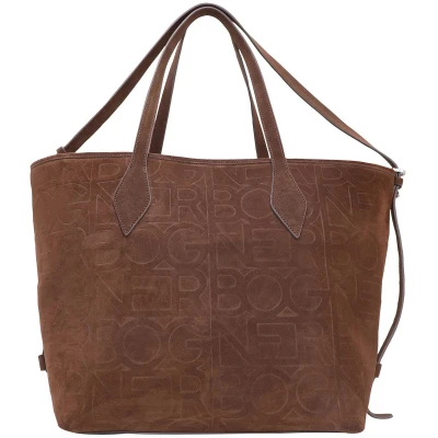 Afbeelding van Bogner Schoudertas Tenna Velluto Jane Shopper Dark Brown Bruine