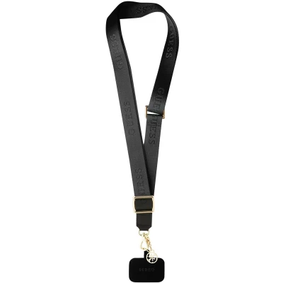 Afbeelding van Guess CBDY Chain Belt Universeel Crossbody Nylon Telefoonkoord Zwart