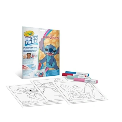 Afbeelding van Crayola Color Wonder, Kleurset met 18 kleurplaten en 4 vlekvrije viltstiften, onderwerp Lilo &amp; Stitch, creatieve activiteit voor kinderen, leeftijd 3, 4, 5 jaar, artikelcode 75 2665