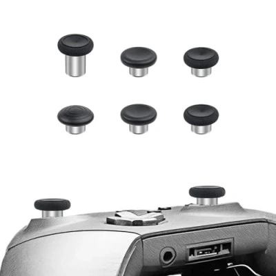 Afbeelding van Mcbazel metalen Thumbsticks Vervanging voor Elite serie 2, 6 in 1 aangepaste knop set geschikt Xbox One 2 Controller Zwart