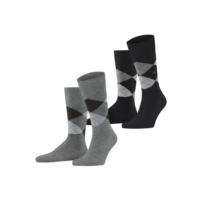 Afbeelding van Burlington 2ER PACK Sokken, Heren, Maat: 41 46, Schwarz grau