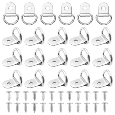 Afbeelding van Sjorogen, roestvrij staal, D ring, haken, opbouwring, sjorogen voor aanhangers, opbouwsjorogen, sjorring met 20 schroeven het vastzetten van lading in auto&#039;s, kajak en aanhangers