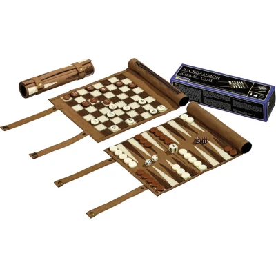 Afbeelding van Philos Backgammon, schaak en dam reisset rol Backgammon , damreisset (rol)