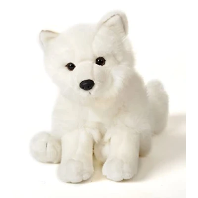 Afbeelding van Uni Toys Polarvos, zittend 23 cm (hoogte) pluche vos, sneeuwboom dier, knuffeldier