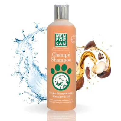Afbeelding van MENFORSAN Macadamia olieshampoo voor honden 300 ml, voedt en glanst, ontwarrende kracht