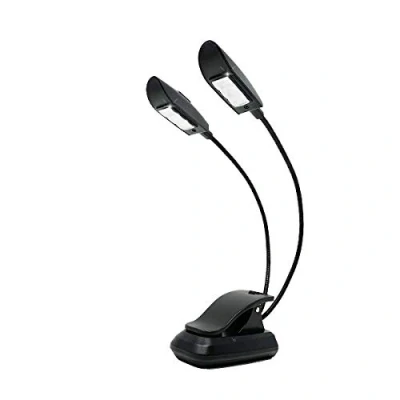 Afbeelding van Infitronic IN3LED2NL 6 LEDs muziekleeslamp/leeslamp/muzieklamp/klemlamp/muzieklamp/boekenlamp zwart
