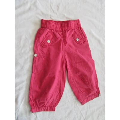 Afbeelding van dirkje , zomer lange broek meisje, fuchia 74 9 maand