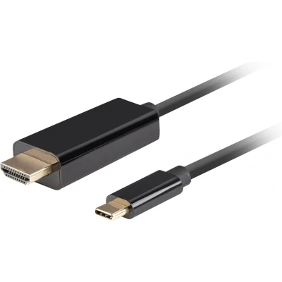 Afbeelding van USB C naar HDMI LANBERG stekker/stekker 4K 60Hz 1,8M zwart