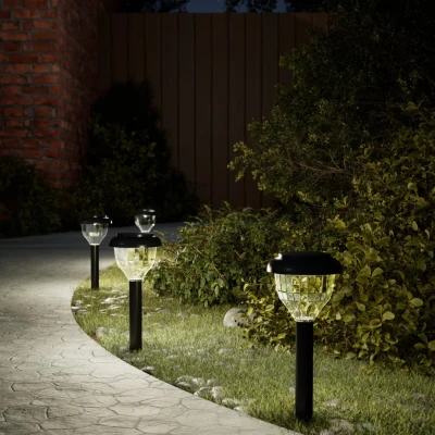 Afbeelding van Tuinpadverlichting 4 st solar met grondpennen RGB en warmwit