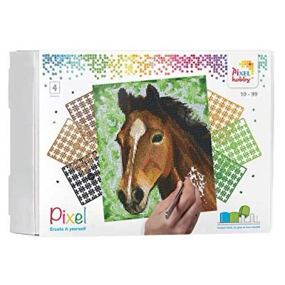Afbeelding van Pixelhobby Geschenkset Paard 90027 4 basisplaten