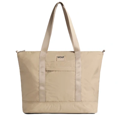 Afbeelding van Wouf Tote Bag Schoudertas Gerecycled Kunststof Oatmilk / Beige