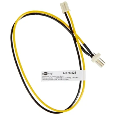 Afbeelding van 2 pins Case Fan (v) 3 (m) voedingskabel 0,30 meter