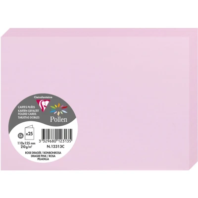 Afbeelding van Clairefontaine 2321C 25 vouwkaarten Pollen 11 x 15,5 cm, 210 g, mintgroen