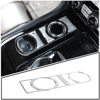 Afbeelding van Rvs Auto Interieur Centrale Console Versnellingspook Panel Frame Trim Cover voor J* aguar (Fit Jaguar XJ 2010 2019)