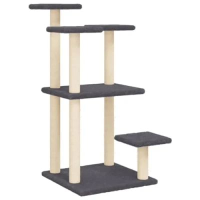 Afbeelding van VidaXL Krabpalen met platforms 98,5 cm donkergrijs