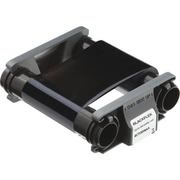 Afbeelding van Badgy lint Blackflex, monochroom, zwartn voor kaarten uit papier