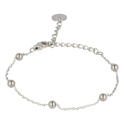 Afbeelding van *Zilverkleurige bolletjes armband zilverkleurige schakelarmband Met luxe cadeauverpakking